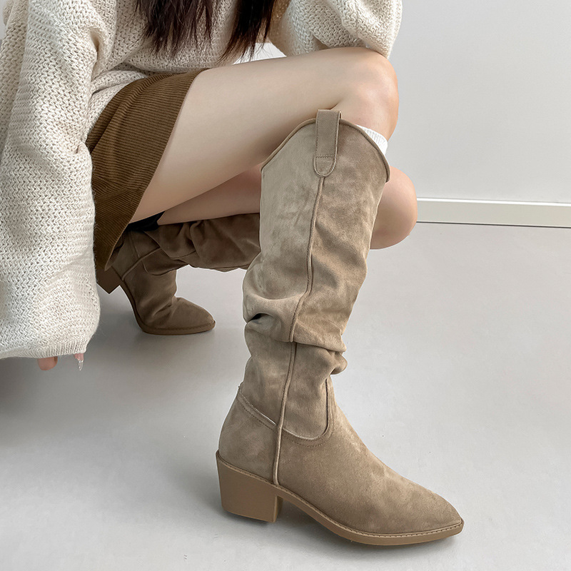 Sock Boot Women - Retro suede knight boots for 2026