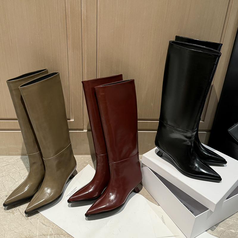QUTAA Fashion News Women Knee  - огляд і ціна Knee High Boots Women