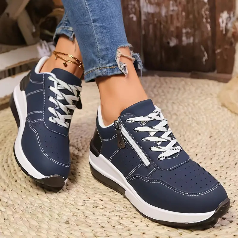 Women Side Zipper Platform Sne - огляд і ціна Oxford Lace Up Women
