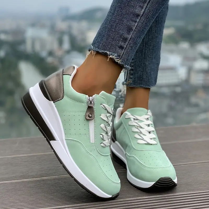Women Side Zipper Platform Sne - огляд і ціна Oxford Lace Up Women
