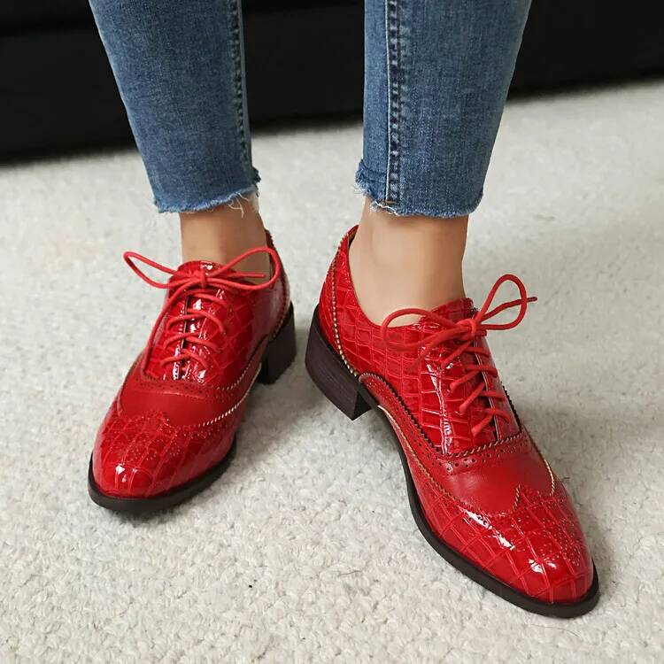 Lace Up Low Heels Women's Sing - огляд і ціна Oxford Lace Up Women
