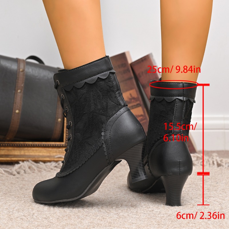 Women Closed Toe Med Heel Lace - огляд і ціна Court Heel Pointed