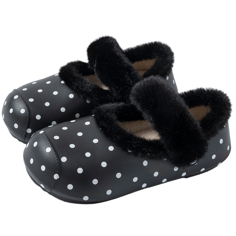 Sweet Black Polka dots Fuzzy C - огляд і ціна Women'S Shoes Clogs